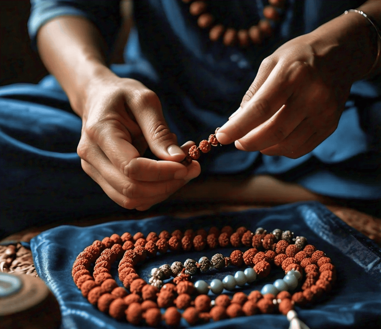 Collection of Rudraksha Beads